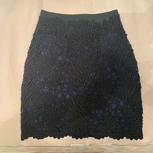 Elie Tahari Black & Navy NEW Bennet Skirt Size 2